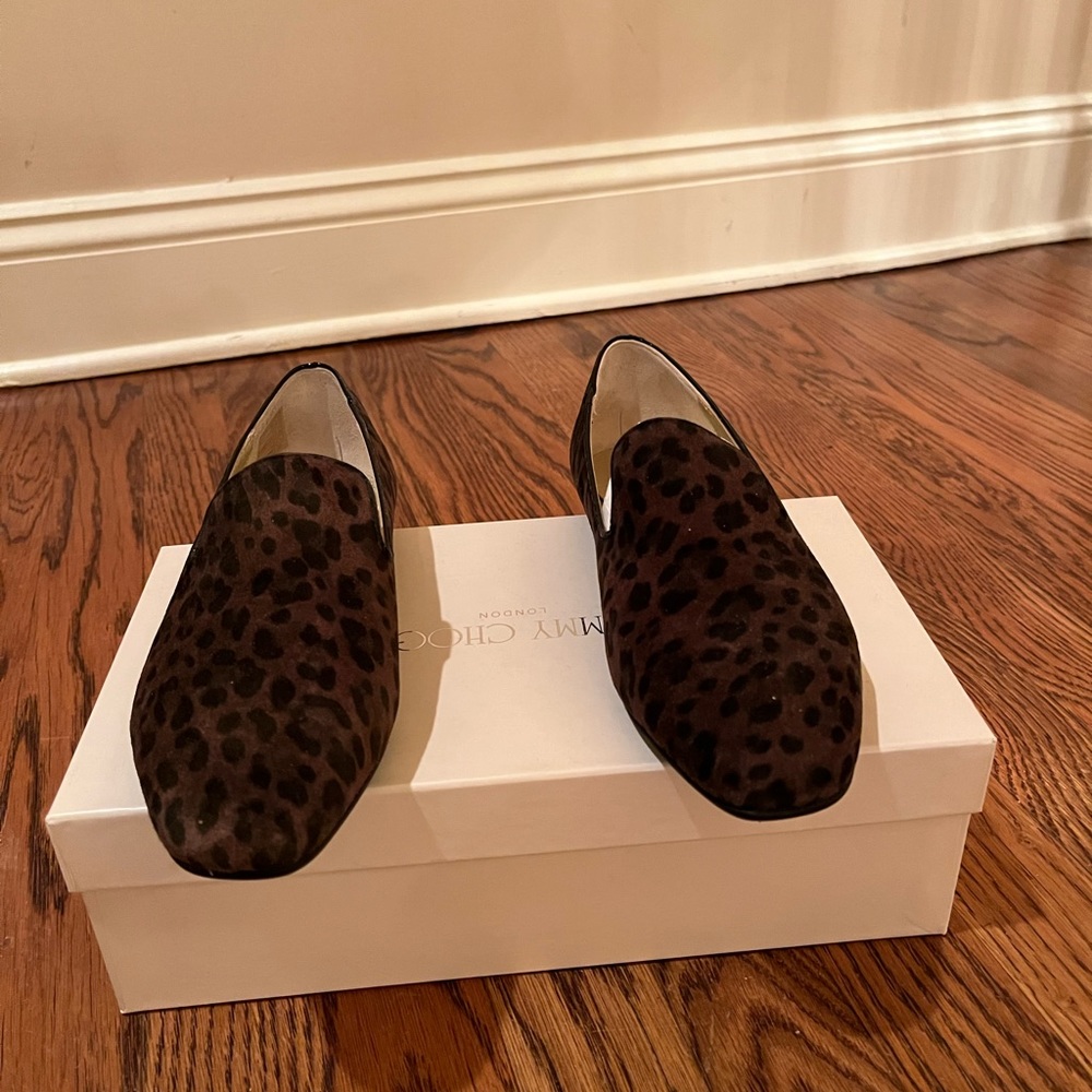 NIB Jimmy Choo Leopard Flats